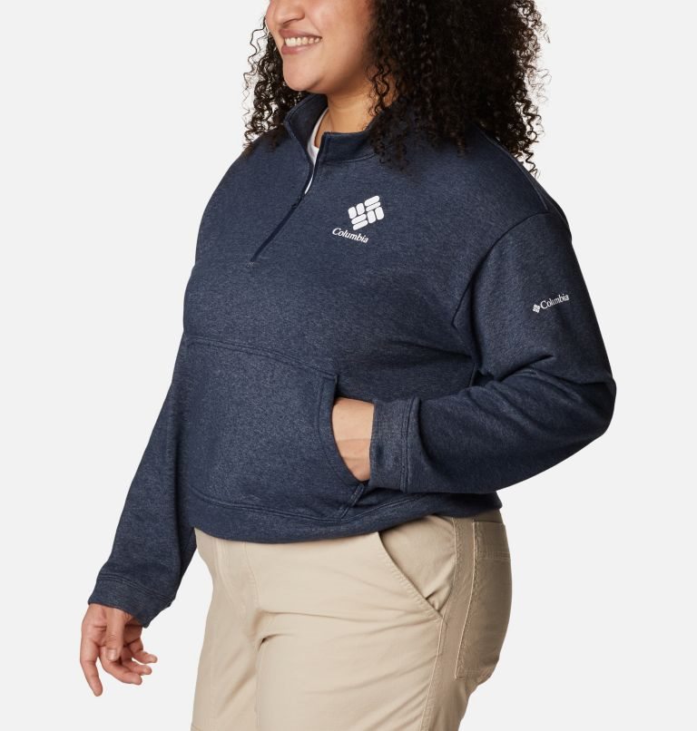 Hanorace Columbia Trek French Terry Half Zip Dama Bleumarin | Plus Size YVSZ0M9Q1